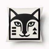 Housse de Coussin GRAPHIQUE - Totem Rupestre Renard Tamkù Duo - 45cm