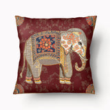 Housse de Coussin INDE - Duo Eléphant Rouge - 45cm