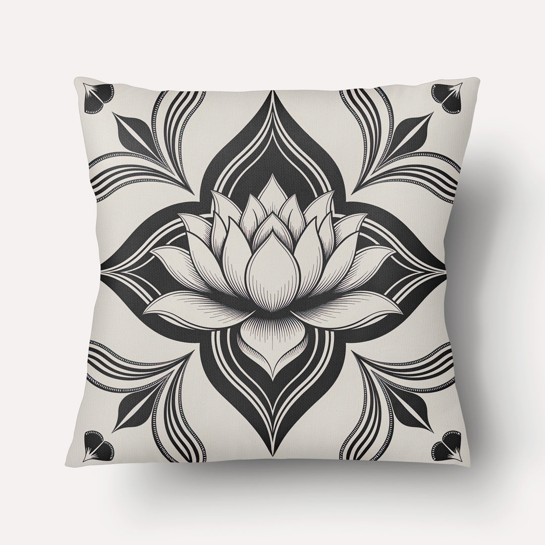 Funda de cojín INDIA - Solo Lotus Royal Antracita - 45 cm