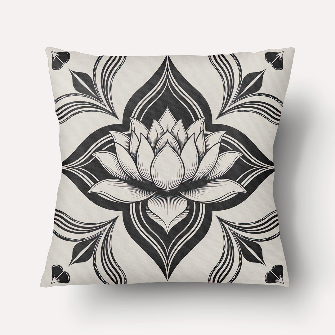 Funda de cojín INDIA - Solo Lotus Royal Antracita - 45 cm