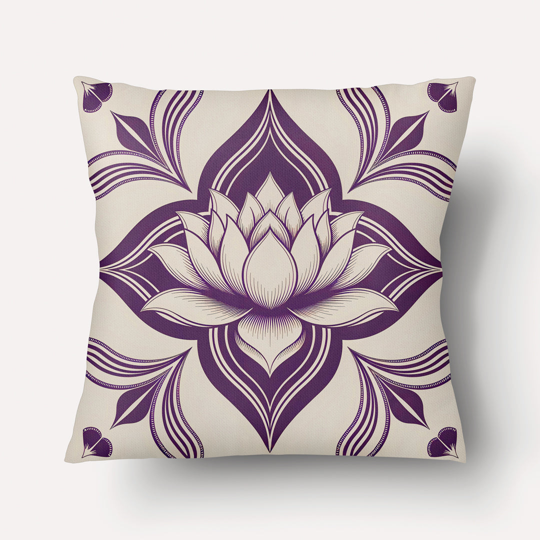 Funda de cojín INDIA - Solo Lotus Royal Violet - 45 cm