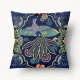 Housse de Coussin INDE - Solo Moucharabieh Oiseau Bleu - 45cm