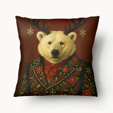 CHRISTMAS Cushion Cover - Large Polar Bear Balthazar - 45 and 55cm