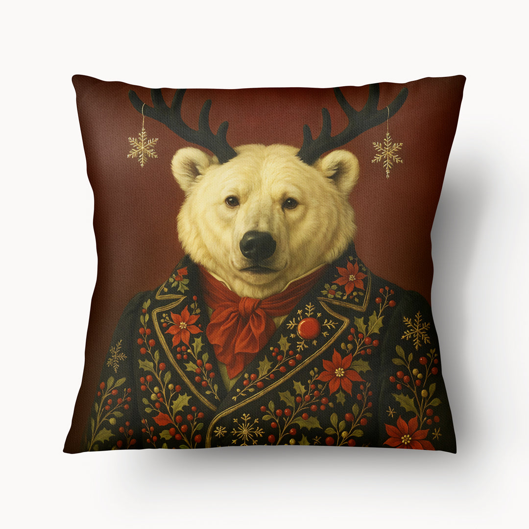 Housse de Coussin NOËL - Grand Ours Polaire Balthazar - 45 et 55cm