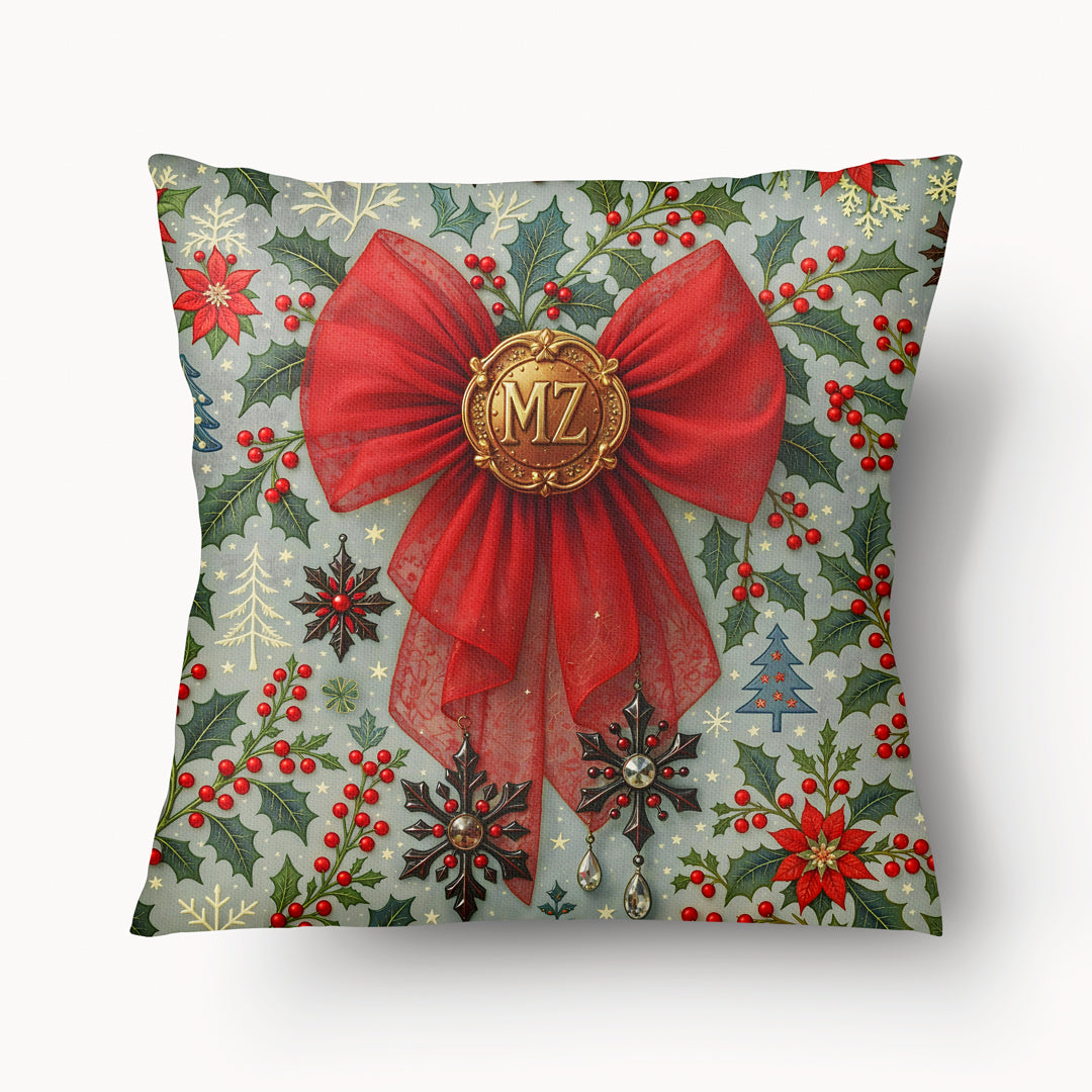 Coussin décoratif de Noël Mzelle Design, mprimé Noël raffiné, charme nordique et esprit festif 