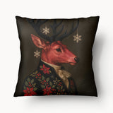 CHRISTMAS Cushion Cover - The Large Pink Deer - 45 and 55cm