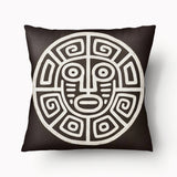 TOTEM Cushion Cover - Ikal Mask Sienna Brown - 45 and 55cm