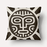 TOTEM Cushion Cover - Tonatiuh Grand Soleil Sienna Brown - 45 and 55cm
