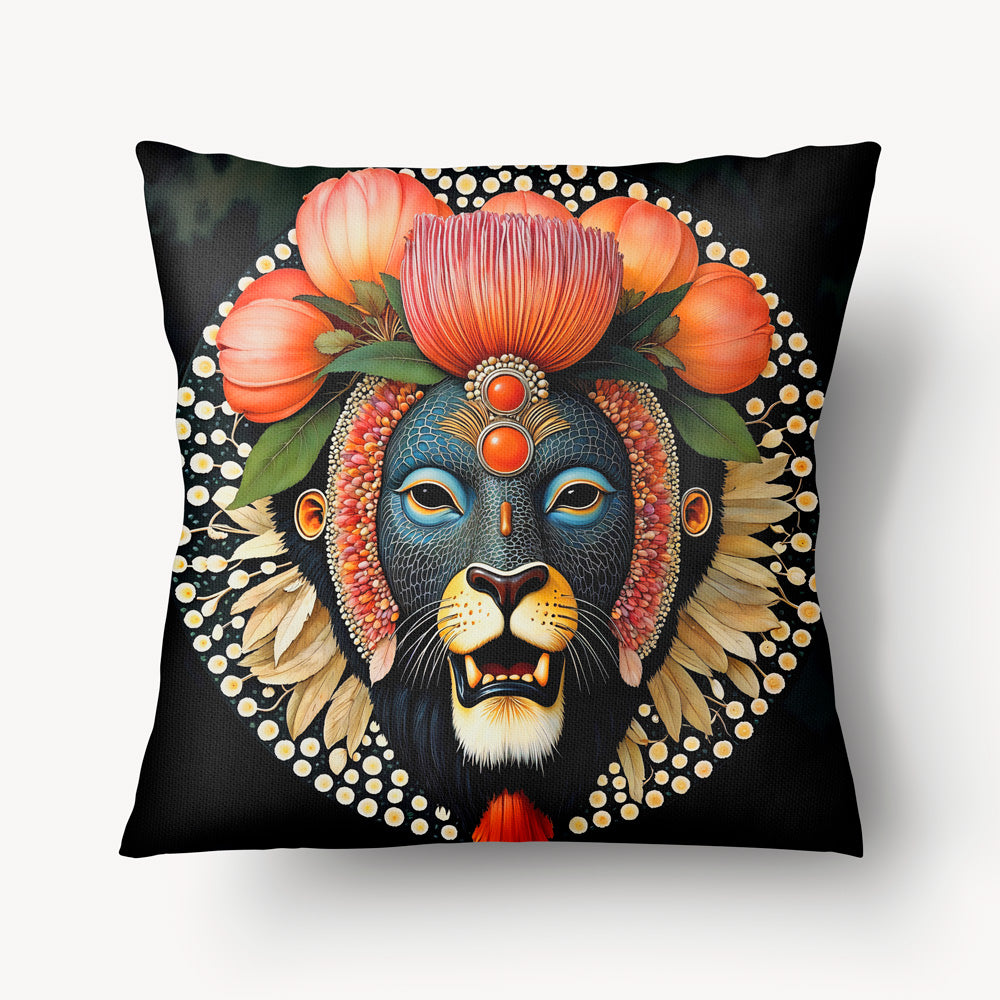 Housse de Coussin AFRIQUE - Duo Sapeur Lion