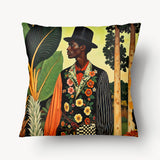 Housse de Coussin AFRIQUE - Duo Sapeur Floral - 45cm