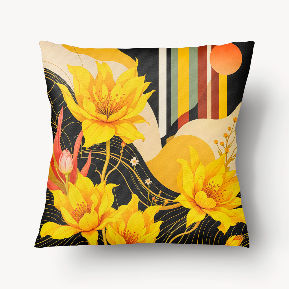 Housse de Coussin ASIE - Duo Floral Graphique