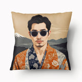 Housse de Coussin ASIE - Duo Zen Homme et Thé - 45 et 55cm