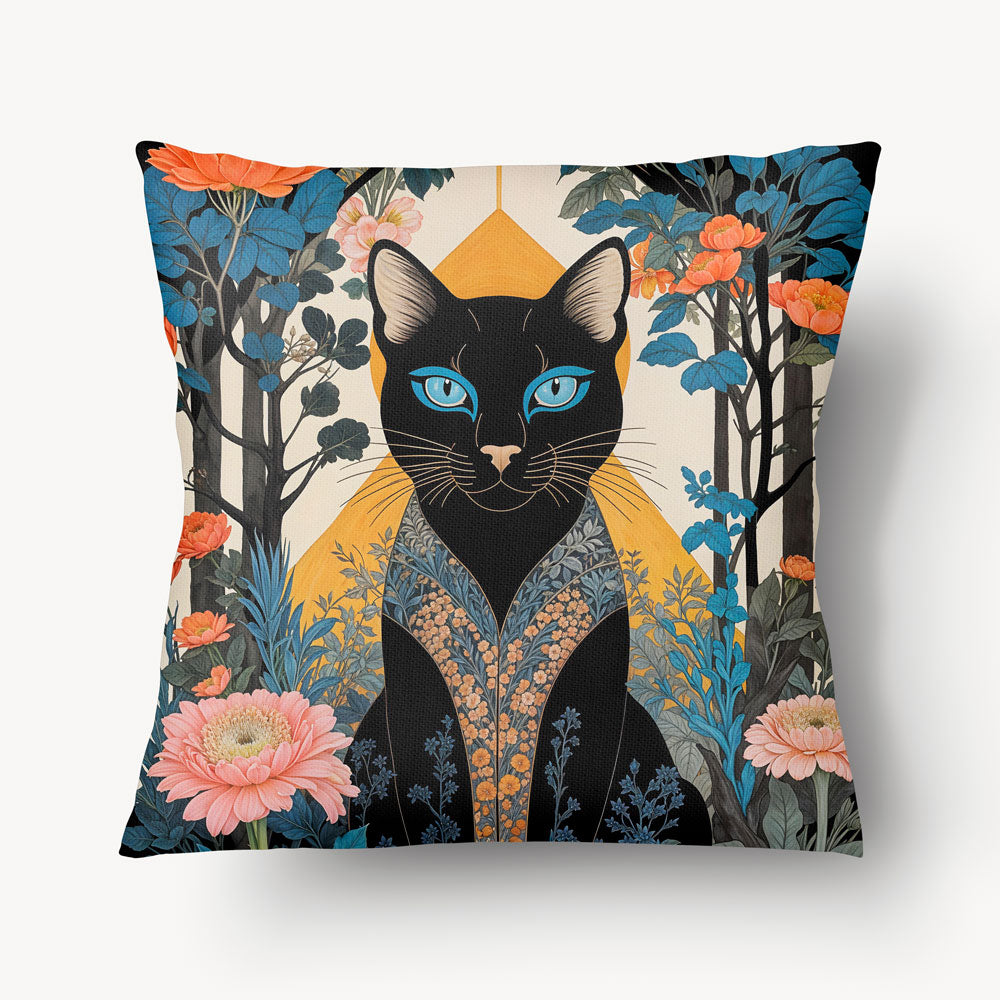 Housse de Coussin CHAT - Duo Black Shadow