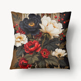 Housse de Coussin FLORAL - Duo Pivoine Anémone Rayures - 45 et 55cm