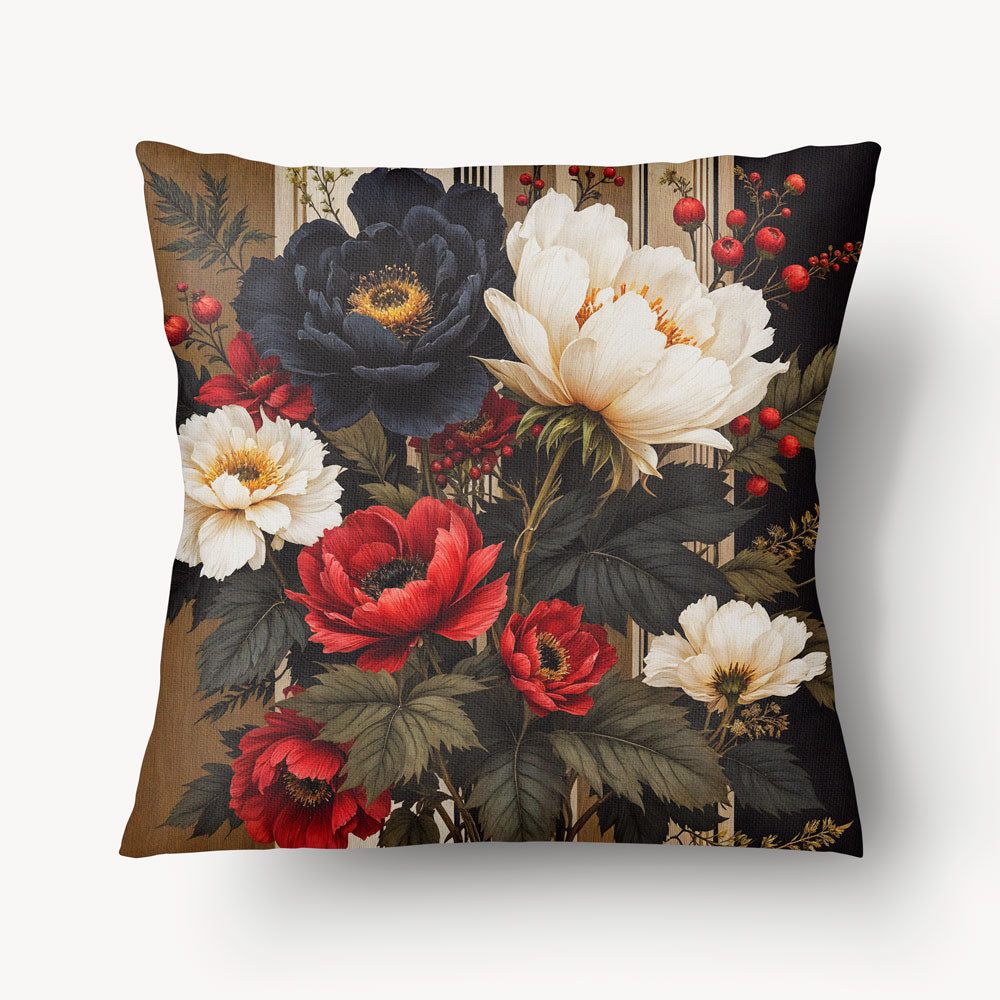 Housse de Coussin FLORAL - Duo Pivoine Anémone