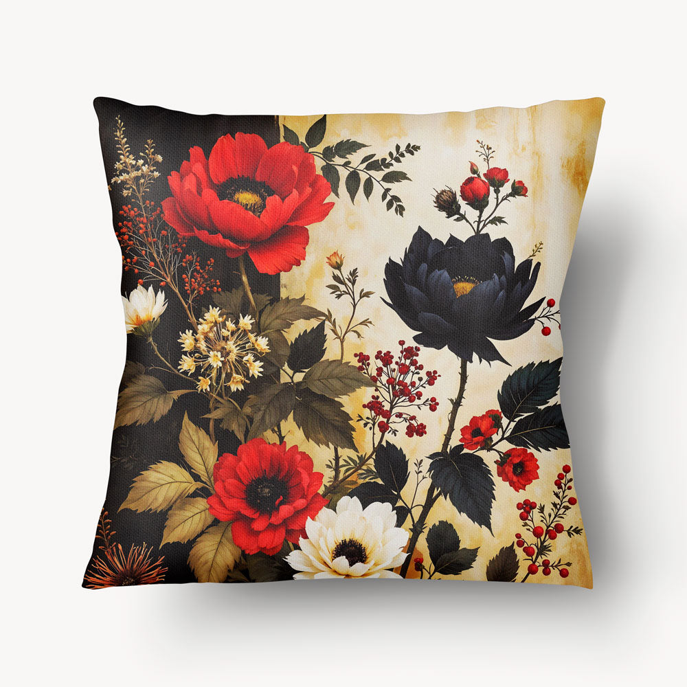 Housse de Coussin FLORAL - Duo Pivoine Anémone