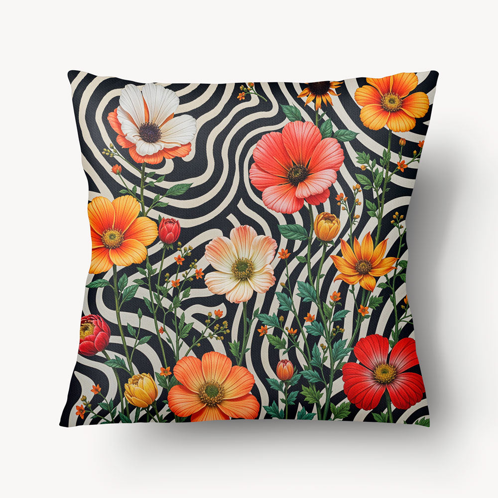 Housse de Coussin FLORAL - Duo Jardin Graphique