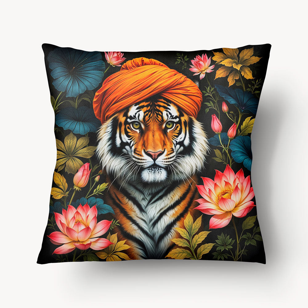 Housse de Coussin INDE - Duo Royal Tigre Orange