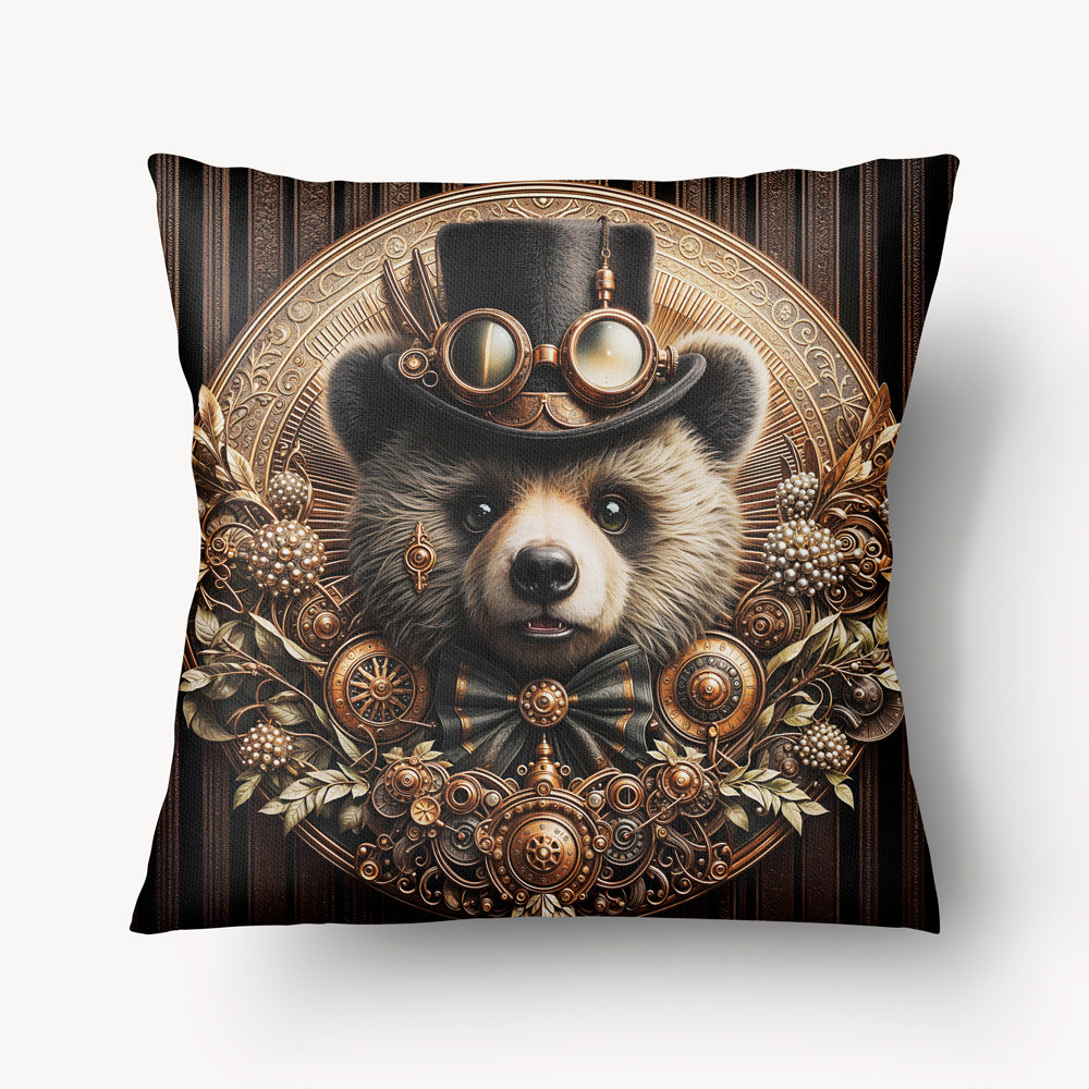 Housse de Coussin de Noël - Duo Ours Steampunk - 45cm