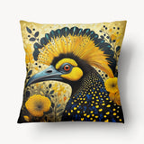 BIRDS Cushion Cover - Duo Yellow Aku Panache - 45 and 55cm