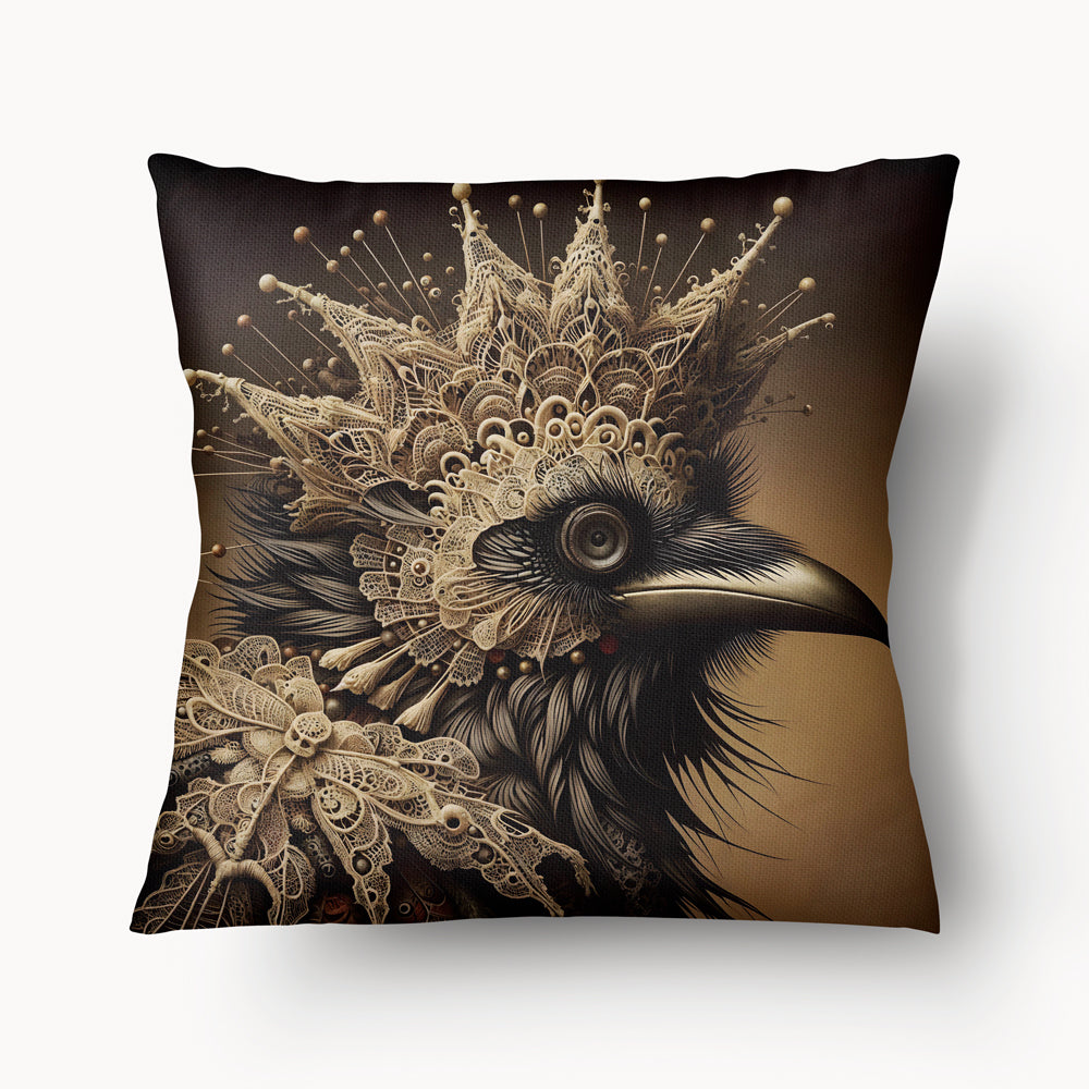 Housse de Coussin NATURALISME - Duo Corbeau Royal