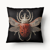Housse de Coussin ENTOMOLOGIE - Duo Scarabée Chardon - 45cm
