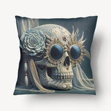 Housse de Coussin VANITÉ - Solo Skull Baroque - 45cm
