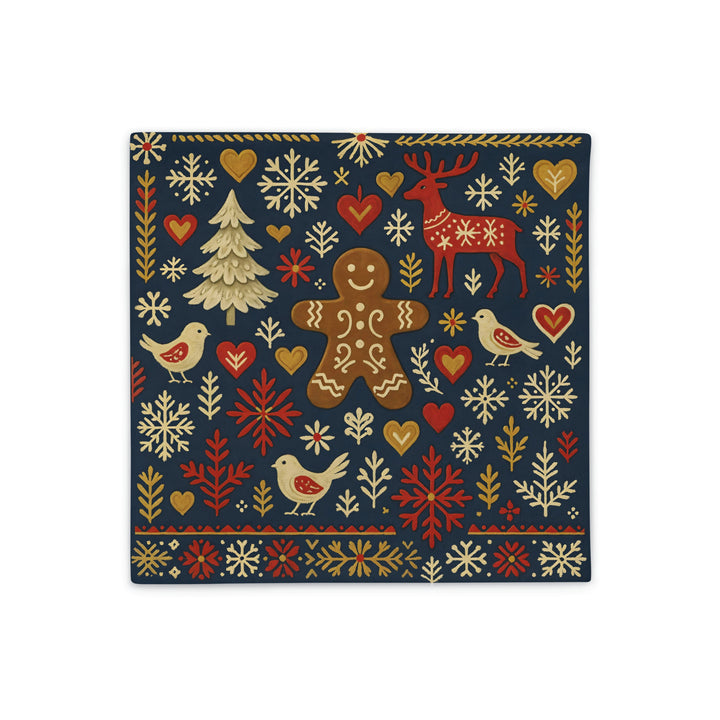 Housse de Coussin décoratif de Noël Mzelle Design,  charme nordique et esprit festif , pains d'épices 