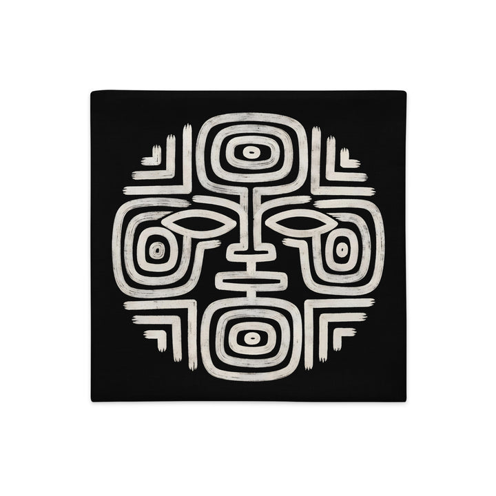 Housse Décoration noir et écru, Motif Précolombien  Symbole Maya MZelle Design