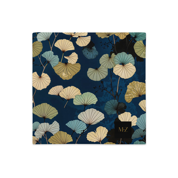 Housse de Coussin FLORAL - Décoration Zen - Feuilles de Ginkgo Japon