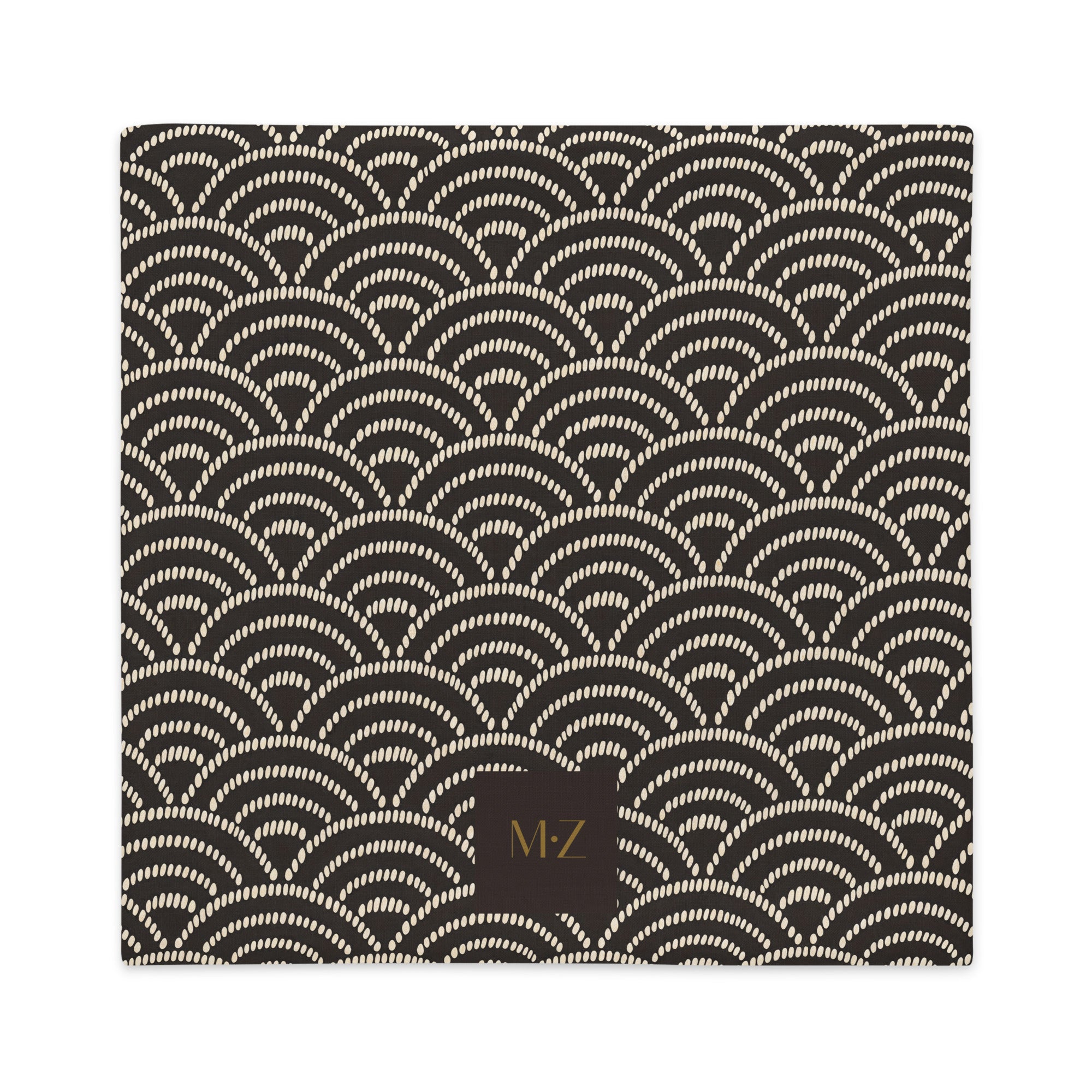 Housse de coussin carré Mzelle Design décoration japon, motif seigaiha, composition raffinée.