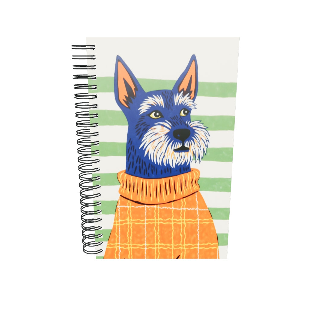 Carnet à spirale A5 - Crunchy Truffle Scottie met un Pull - 140 pages
