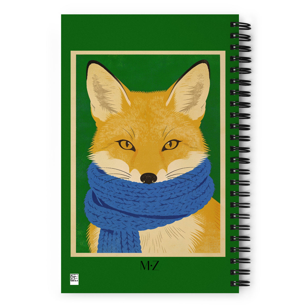 Carnet A5, 140 pages pointillées, Couverture illustrée motif Renard Mzelle design