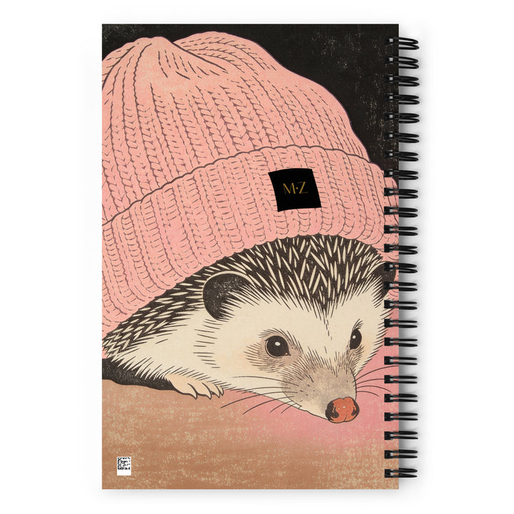 Carnet A5 Mzlle Design, 140 pages pointillées, Couverture illustrée motif Hérissons.