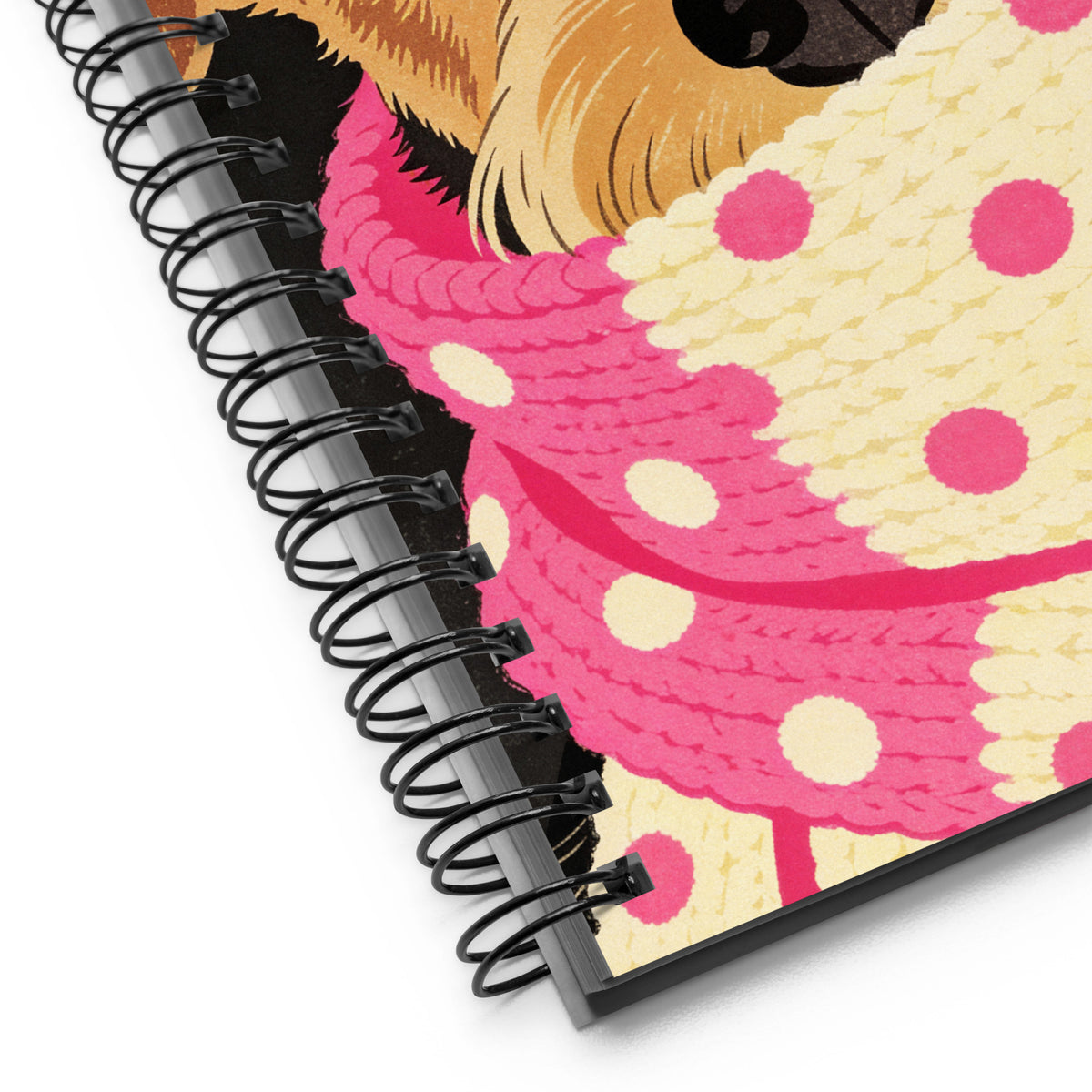 Carnet A5, 140 pages pointillées, Couverture illustrée motif fox terrier Mzelle design.