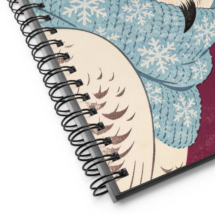 Mzelle design Carnet A5, 140 pages pointillées, Couverture illustrée motif Chouette harfang des neiges. 
