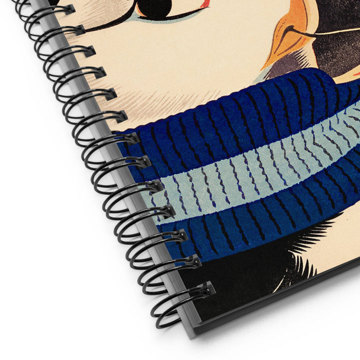 Carnet A5 Mzelle Design, 140 pages pointillées, Couverture motif Macareux Moine stylisé, spiral s métaliques.