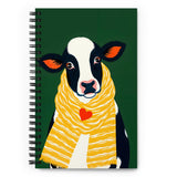 A5 Spiral Notebook - Crunchy Truffle Oh La Vache - Dark Green 140 pages