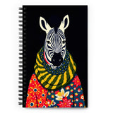 A5 Spiral Notebook - Crunchy Truffle Euzébio the Zebra - Black 140 pages